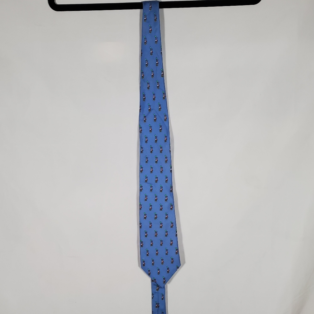 RARE VINEYARD VINES CUSTOM COLLECTION ROYAL BLUE CLOWN DANCER SILK TIE